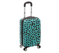 Rockland Safari Hardside Spinner Wheel Bagagli, Blueleopard, Taglia unica, Melbourne Hardside - Trolley espandibile con ruote girevoli