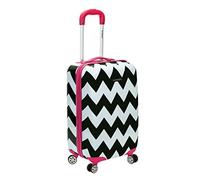 Rockland Safari Hardside Spinner Wheel Bagagli, Pinkchevron, Taglia unica, Melbourne Hardside - Trolley espandibile con ruote girevoli