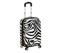 Rockland Safari Hardside Spinner Wheel Bagagli, Zebra, Taglia unica, Melbourne Hardside - Trolley espandibile con ruote girevoli