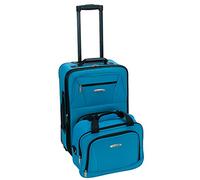 Rockland Set di valigie verticali Softside moda, Turchese, 2-Piece Set (14/20), Set Bagagli