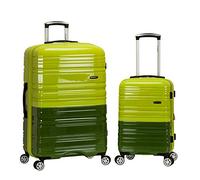 Rockland Set di 2 rotelle espandibili in policarbonato, 50,8 cm, 71,1 cm, 2 toni verdi, 2 Piece (20"/28"), Melbourne Hardside - Trolley espandibile con ruote girevoli