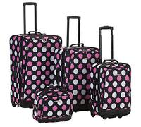Rockland Set di 4 valigie a pois, Mulpink Dots, Taglia unica, Set di valigie stampate da 4 pezzi