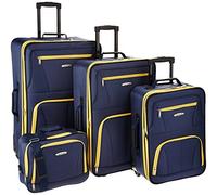 Rockland, Set di valigie Journey, morbide, verticali, Navy, 4-Piece Set (14/19/24/28)