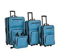 Rockland, Set di valigie Journey, morbide, verticali, Turchese, 4-Piece Set (14/19/24/28)