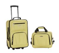Rockland Set di valigie verticali Softside moda, Lime, 2-Piece Set (14/19), Set Bagagli