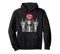 Rock'N Roll Girl Skeleton Rocker Cool Vibes di Musica Punk Rock Felpa con Cappuccio