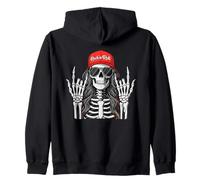 Rock'N Roll Girl Skeleton Rocker Cool Vibes di Musica Punk Rock Felpa con Cappuccio