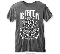 ROCKOFF Bring Me The Horizon Crooked Young (Burn out) T-Shirt, Grigio (Carbone), L Uomo