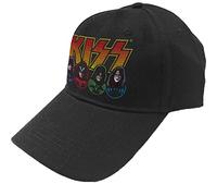Kiss - Cappello (Unisex-U) Logo - Faces & Icons (Nero)