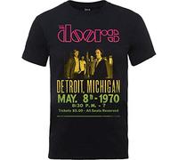 ROCKOFF The Doors Gradient Show Poser T-Shirt, Nero, XL Uomo