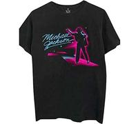 Rockoff Trade Michael Jackson Neon, T-Shirt Uomo, Nero (Black Black), Large