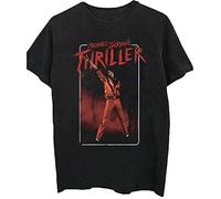 Rockoff Trade Michael Jackson Thriller White Red Suit, T-Shirt Uomo, Nero (Black Black), Medium