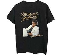 Rockoff Trade Michael Jackson Thriller White Suit T-Shirt, Nero (Black Black), Large Uomo