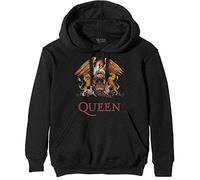 Rockoff Trade Queen Classic Crest Pullover Cappuccio, Nero (Black Black), Medium Uomo