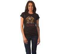 Rockoff Trade Queen Classic Crest T-Shirt, Nero (Black Black), 42 (Taglia Produttore: Medium) Donna