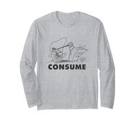 Rocko's Modern Life Consume TV Satire Minimal Line Art Maglia a Manica