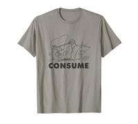 Rocko's Modern Life Consume TV Satire Minimal Line Art Maglietta