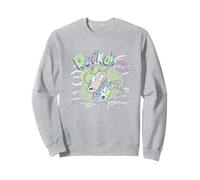 Rocko's Modern Life Rocko And Spunky Neon 90s Grid Felpa