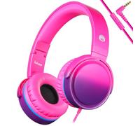 Rockpapa 982 Folletti Cuffie con Microfono, Regolabile, Cuffie per Compressa PC iPod iPad iPhone Samsung Galaxy Huawei Telefono Smartphone in Auto/Aeroplano, Rosa