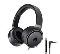 Rockpapa Circle One Cuffie con microfono e controllo del volume per iPod iPad iPhone Macbook Samsung Galaxy Huawei Redmi Telefono PC Compressa MP3/4 in auto/aeroplano Nero Grigio
