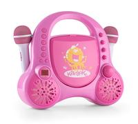 Rockpocket Impianto Karaoke CD AUX 2 Microfoni Rosa