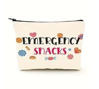 Rockreyoa Borsa cosmetica stampata per trucchi con chiusura lampo, piccola borsa per trucchi portatile da toilette da viaggio beauty case da viaggio borsa porta penne con cerniera, M31