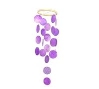 Rockreyoa Conchiglia a vento colorata Capiz conchiglie a vento da appendere, ornamenti naturali, madreperla, campana a vento, ghirlanda, acchiappasogni, decorazione per finestre, per giardino,