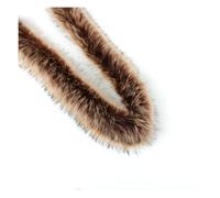 Rockreyoa Nastro in pelliccia sintetica fatto a mano, nastro di peluche colorato, decorativo in pelliccia sintetica, passamontagna, per fai da te, vestiti, ghirlande, pantofole marrone gelo, 4 m