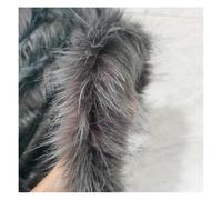 Rockreyoa Nastro in pelliccia sintetica fatto a mano, nastro di peluche colorato, decorativo in pelliccia sintetica, passamontagna, per fai da te, artigianato, vestiti, ghirlande, pantofole argentate,