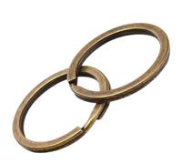Rockreyoa Portachiavi in bronzo, piatto, anello rotondo, multifunzione, per chiavi dell'auto, accessori per la casa, l'ufficio, le chiavi di fissaggio, 25 mm, 100 pezzi