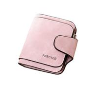 Rockreyoa Portafoglio lungo da donna, grande, in pelle, con scomparti per carte di credito, con 14 scomparti per carte di credito, in pelle, Rosa corto