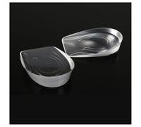 Rockreyoa Soletta invisibile per aumento altezza in silicone gel con cuneo per il tallone, comodo cuscinetto per il tallone con rialzo per donna e uomo, trasparente per donne, 2 cm