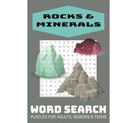 Rocks and Minerals Puzzle Book: Word Searches with Easy to Read Print, about Rocks, Minerals and More | 6x9 inches, 110 pages | 50+ Puzzles… Gift for Vacations, Holidays and Fun Times