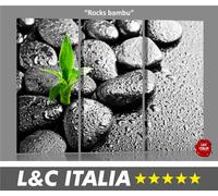 Rocks bambu - 3 QUADRI MODERNI INTELAIATI ARREDO DESIGN DIGITAL ART ZEN BILDER