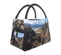 Rocks Borsa per il pranzo scenica per donne e uomini adulti Scatola termica per il pranzo riutilizzabile a prova di perdite Borsa per il pranzo di grande capacità Contenitore per alimenti portatile