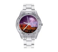 Rocks Desert Storm Orologi da uomo in acciaio inox cinturino analogico al quarzo orologio da polso business, Stile:, regular, Bracciale
