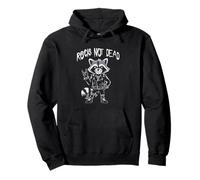Rock's Not Dead Cool Raccoon Heavy Punk Rock 'N Roll Felpa con Cappuccio
