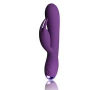 Rocks-Off Flutter Rabbit Silicone Rechargeable Vibrator Massager - Purple