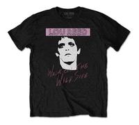Lou Reed T Shirt Walk On The Wild Side Nuovo Ufficiale Uomo Nero Size S