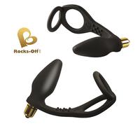Rocks-Off Ro-Zen Vibrating Anal Plug Vibrante con Anello Fallico Pene Flessibile