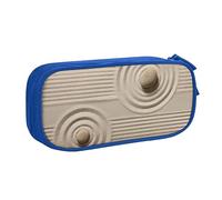 Rocks Over a Ondulato Stampato Matita Astuccio Trucco Gioielli Scatola Portagioie Portatile Portagioie da Viaggio Nero, Blu, Taglia unica, Astuccio portamatite