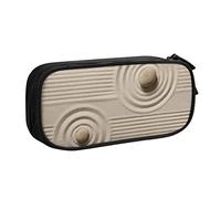 Rocks Over a Ondulato Stampato Matita Astuccio Trucco Gioielli Scatola Portagioie Portatile Portagioie da Viaggio Nero, Nero , Taglia unica, Astuccio portamatite