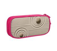 Rocks Over a Ondulato Stampato Matita Astuccio Trucco Gioielli Scatola Portagioie Portatile Portagioie da Viaggio Nero, rosa, Taglia unica, Astuccio portamatite