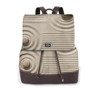 Rocks Over A Rippled Print Zaino da donna Impermeabile Antifurto Leggero Pu Moda Pelle Nylon Scuola Borsa a Tracolla Zaino Da Viaggio, Nero , Taglia unica