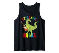 Rocks Preschool Dinosaur T Rex Boys Primo Giorno Pre-K Insegnante Canotta