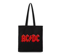 Rocksax Borsa tote AC/DC - Logo, Nero, Standard, Shooper in tela pesante realizzato in materiale riciclato Fairtrade