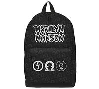 Rocksax Backpack Marilyn Manson Classic Logo Rucksack - 43cm x 30cm x 15cm - Officially Licensed Merchandise