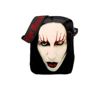 Rocksax Crossbody Bag Marilyn Manson Red Lips Messenger Bag 21cm x 16cm x 5.5cm