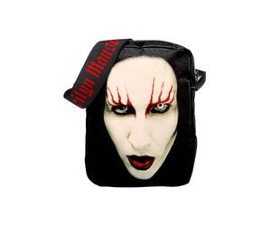 Rocksax Crossbody Bag Marilyn Manson Red Lips Messenger Bag 21cm x 16cm x 5.5cm