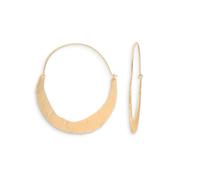 Rocksbox Birk - Orecchini a cerchio da donna in oro 14 carati, placcati in oro 14 carati, gioielli di alta qualità, 5,1 cm, ottone, senza pietre preziose, ottone
